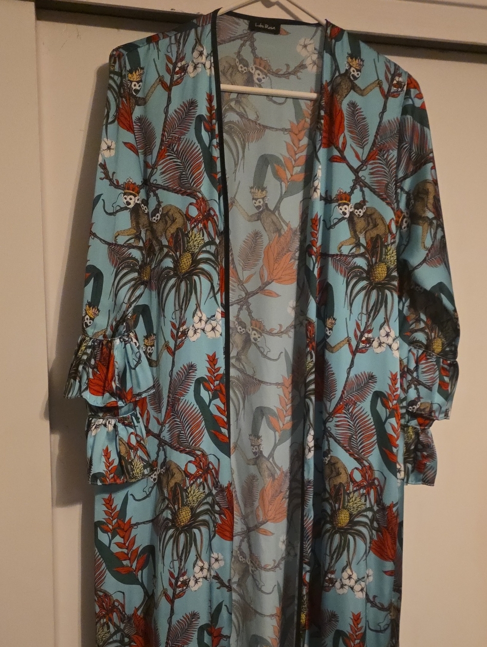 Lobo Rosa Micros Monkey Safari Kimono
